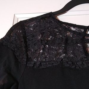 L H&M black dressy tee